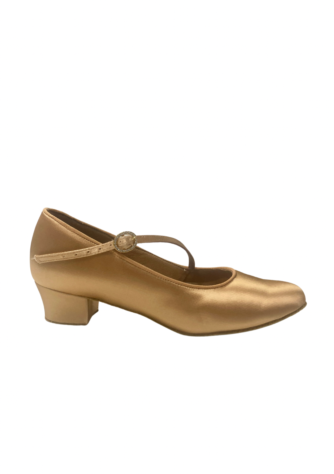 International Dance Shoes ICS RT SSTP Peach Satin Cuban Heel