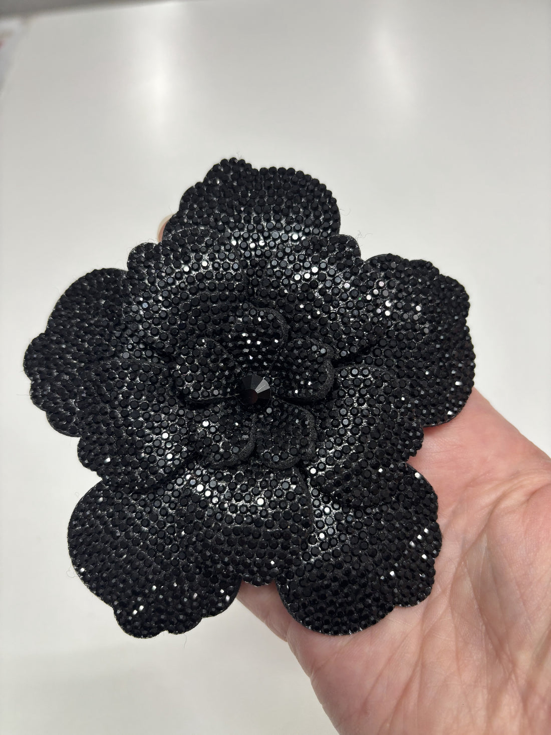 Mae Diamanté Flower Black