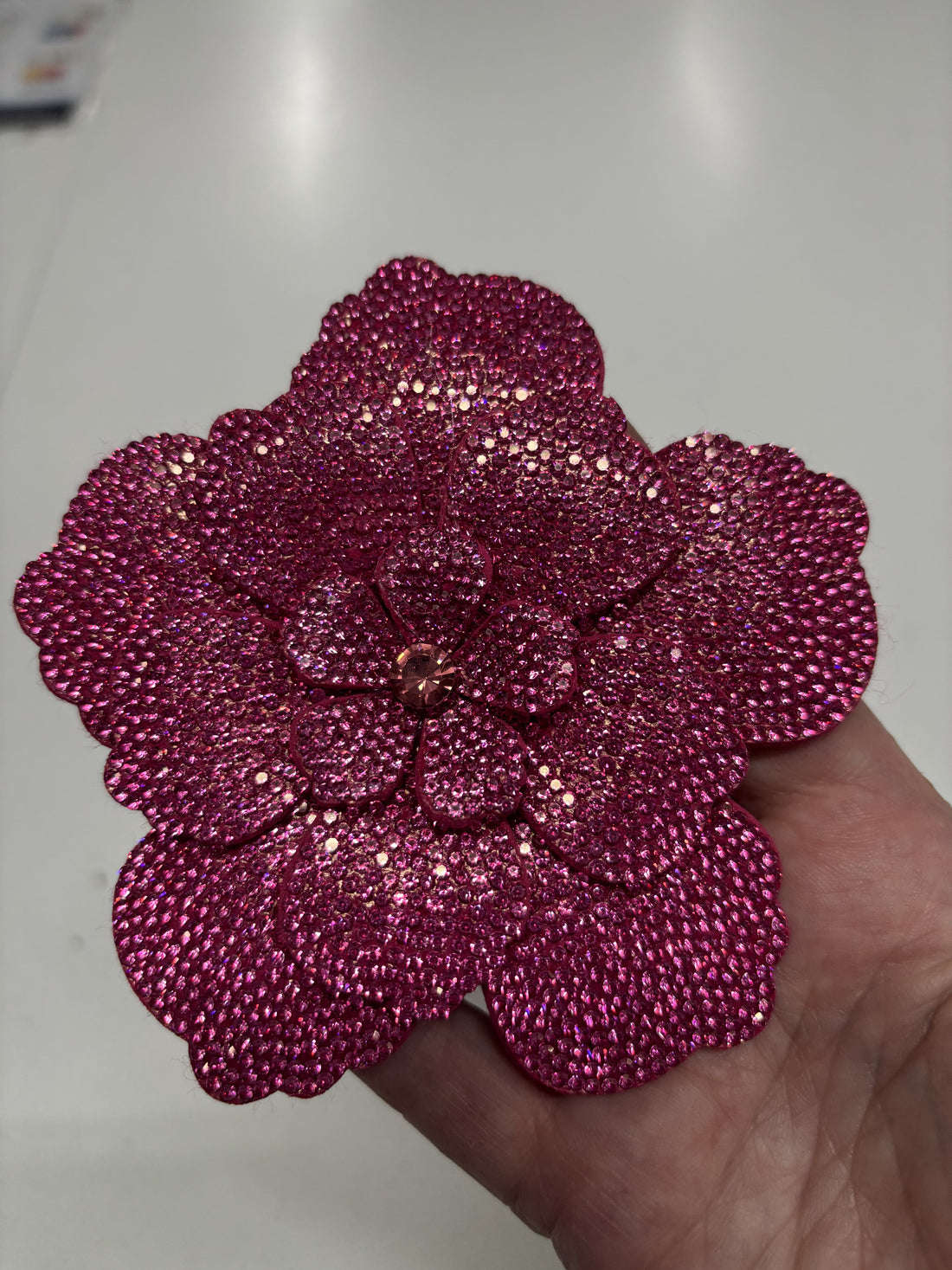 Mae Diamanté Flower in Pink