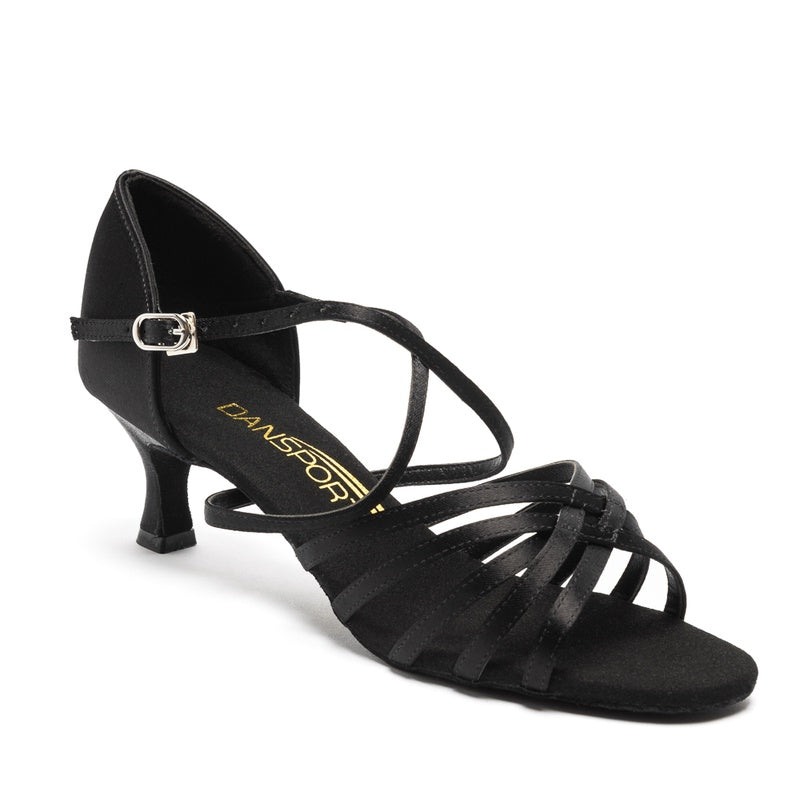 Dansport L3007 Black Satin - 2" Heel