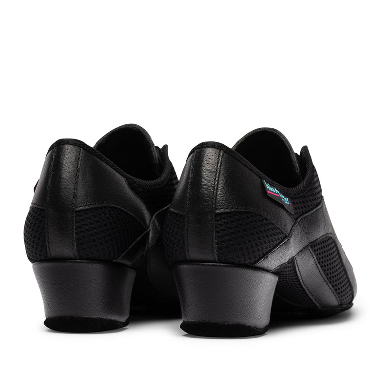 International Dance Shoes FUSION SS - BLACK LEATHER/AIRMESH