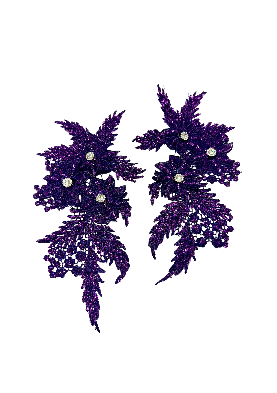 Dark Purple Sparkle Lace Pair