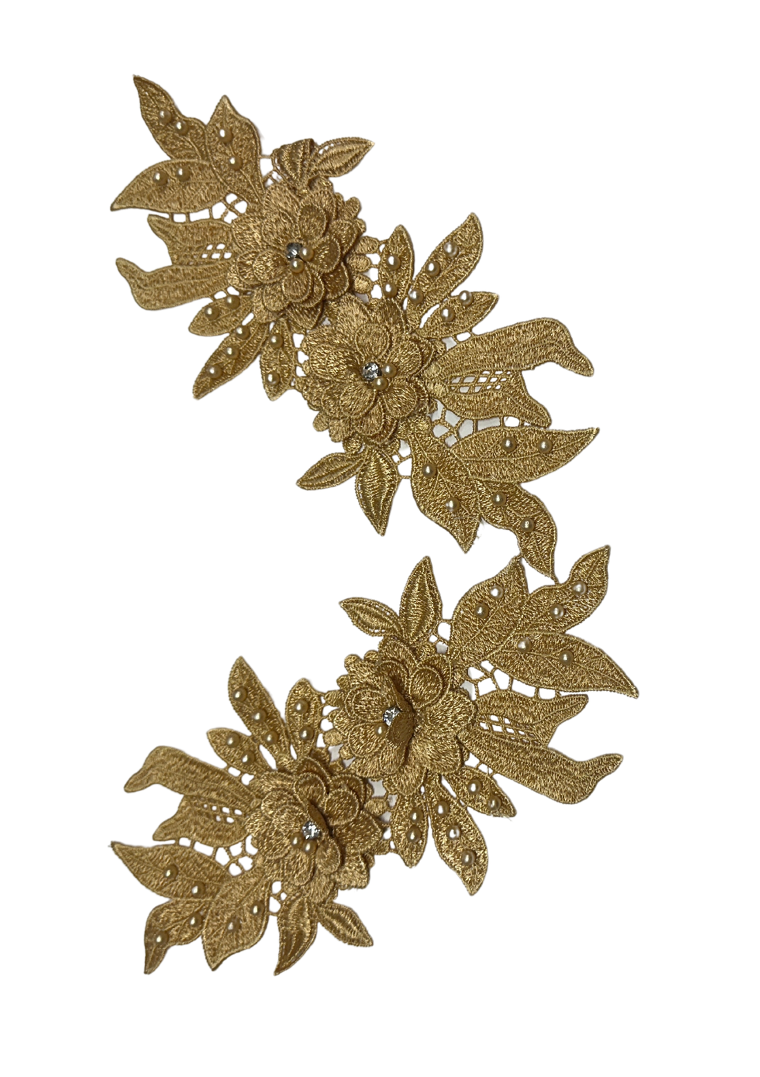Poppy Pearl Lace Pair - Golden Yellow