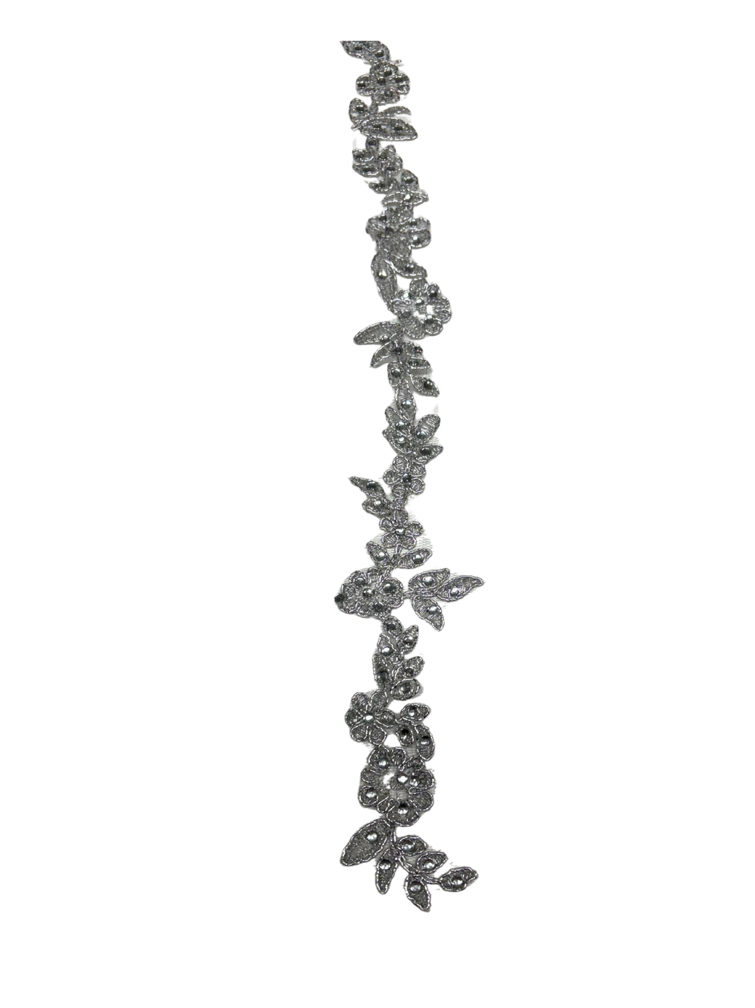 Sliver Diamanté Lace Appliqué