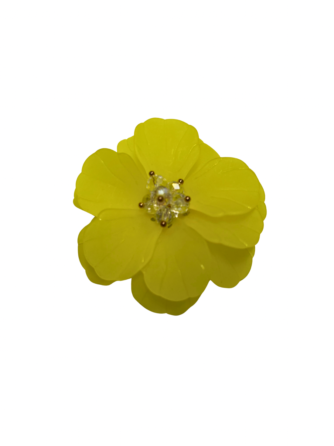 Sunrise Yellow Plastic Flower - 5 pces