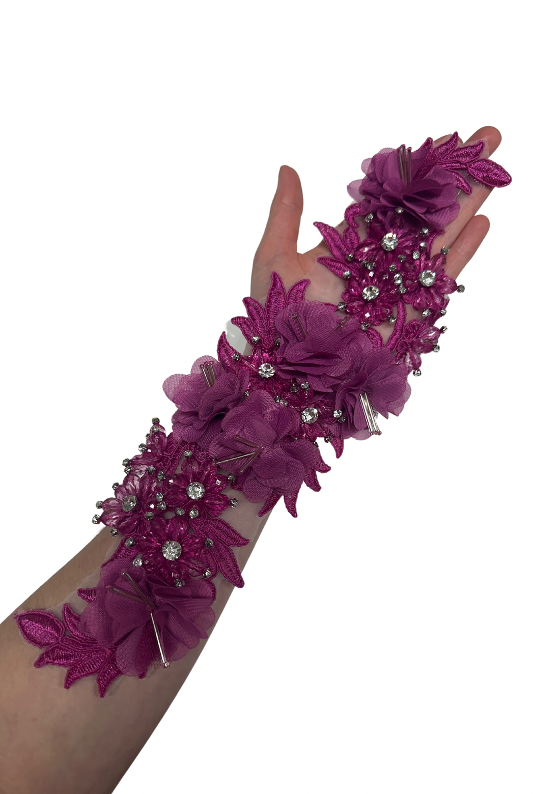Polly 3D Decorated Lace - Fuchsia