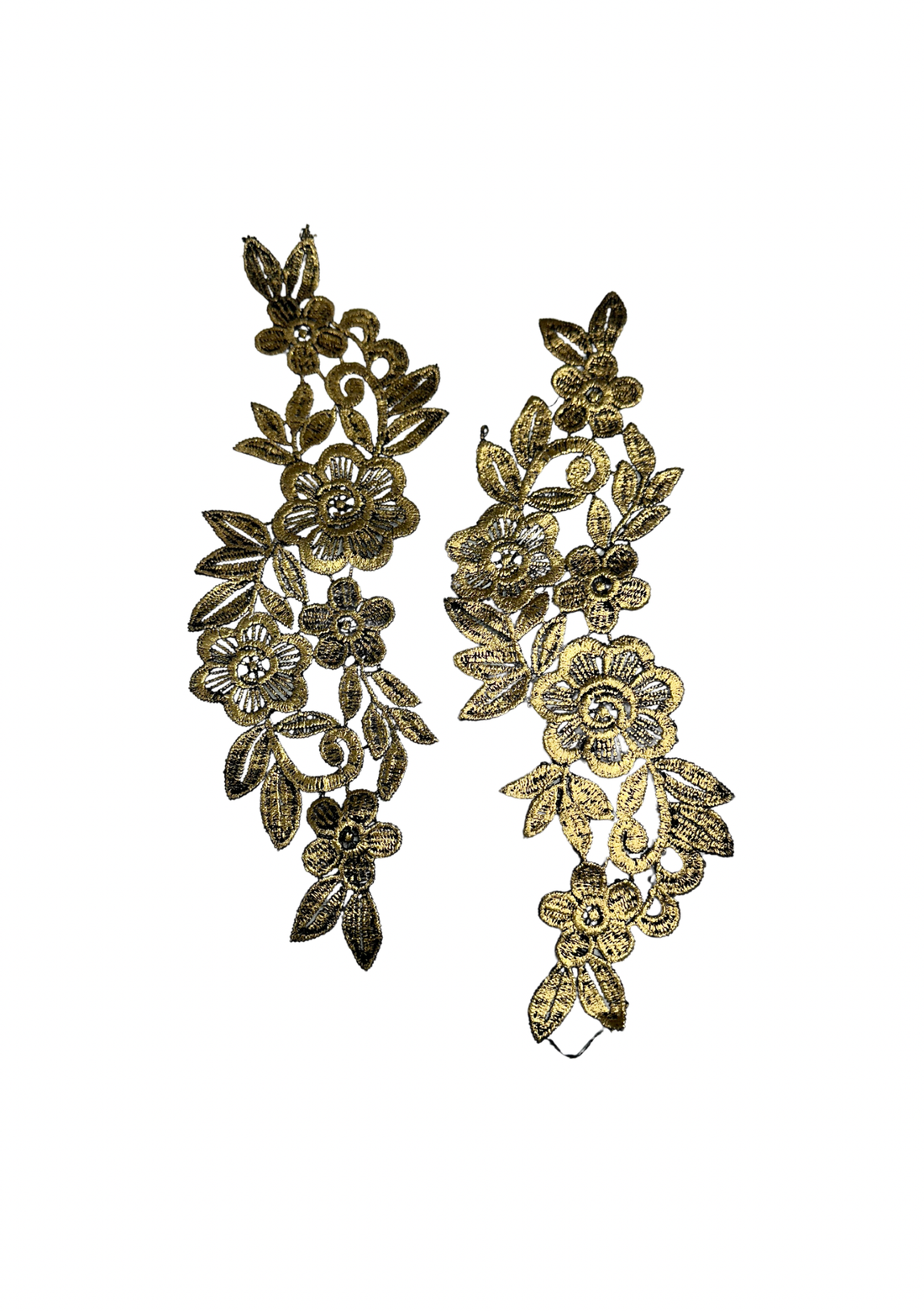 Olivia Lace Pair - Metallic Gold On Black