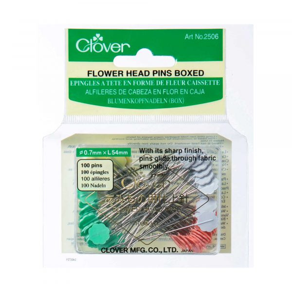 CLOVER FLOWER HEAD PINS BOXED