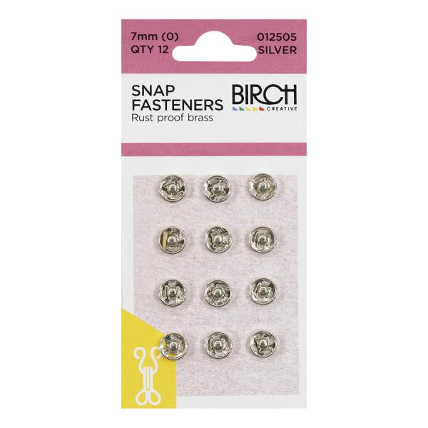 Birch Creative Snap Fasteners Sliver Round 7mm