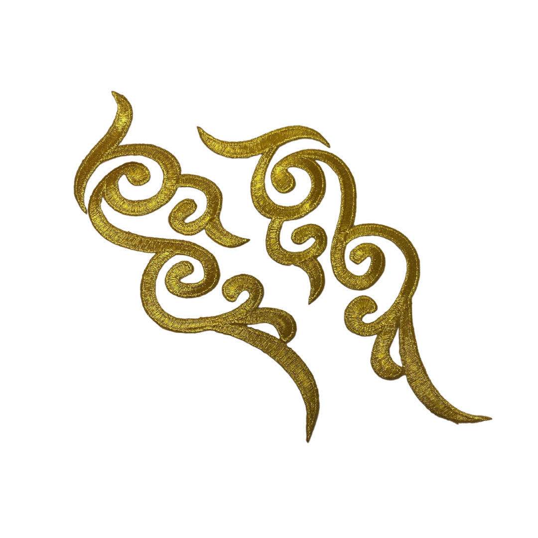 Yellow Gold Swirl Lace Pair