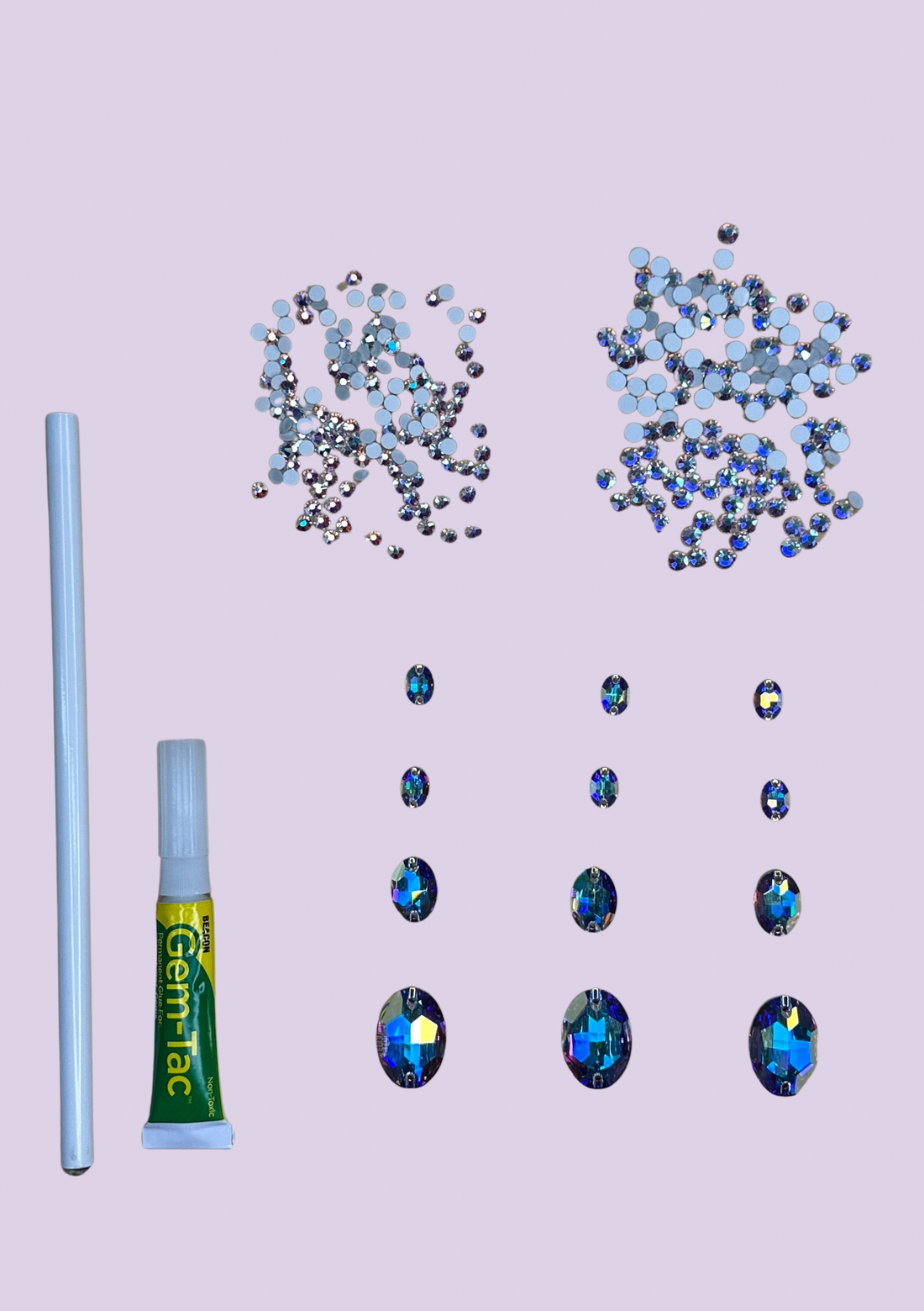 Swarovski & Preciosa Crystal AB Oval Decorating Pack