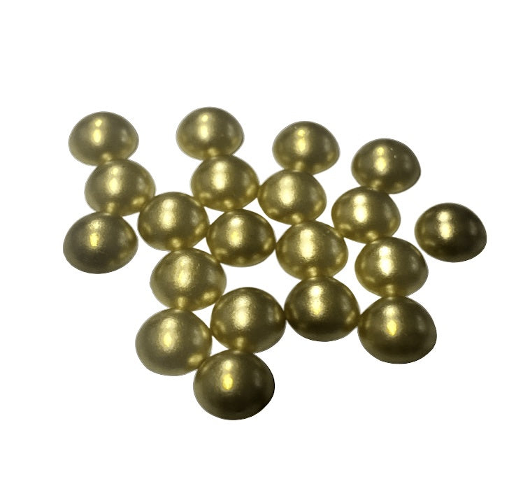 Gold Flat Back Pearl 6mm - 144 Pces