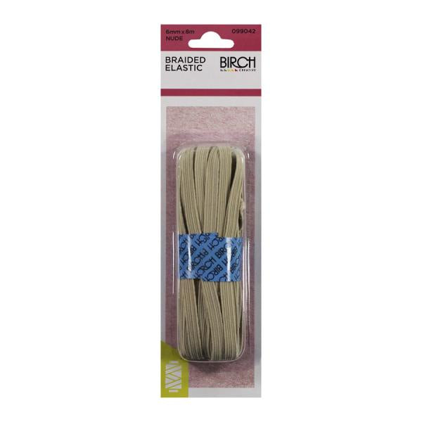 Birch Creative Braided Elastic Nude 6mm