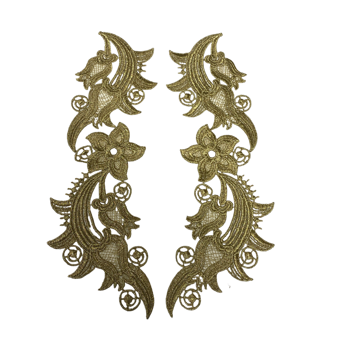 Gold Shooting Star Lac Motif Pair