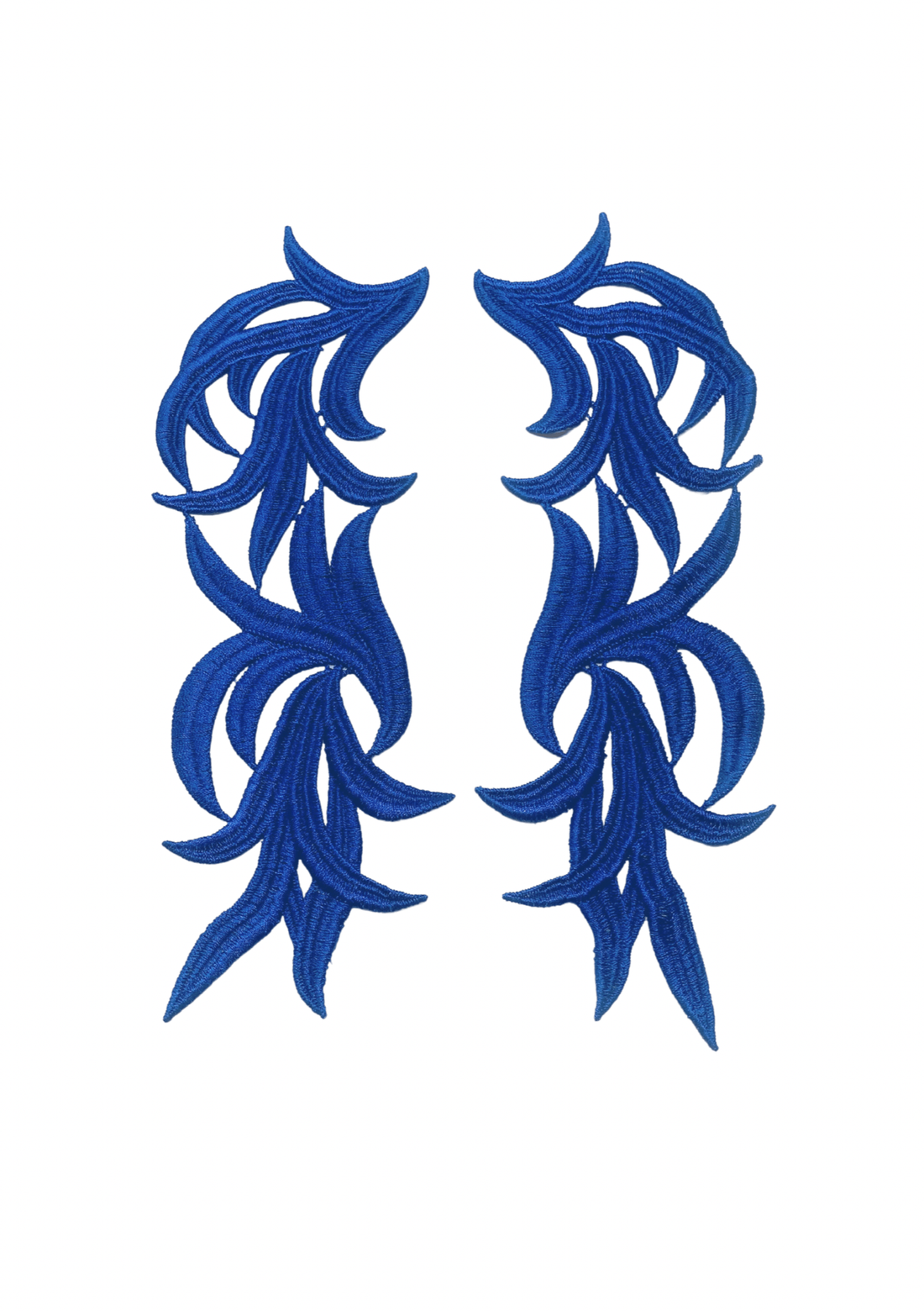 Royal Blue Leaf Swirl Lace Pair