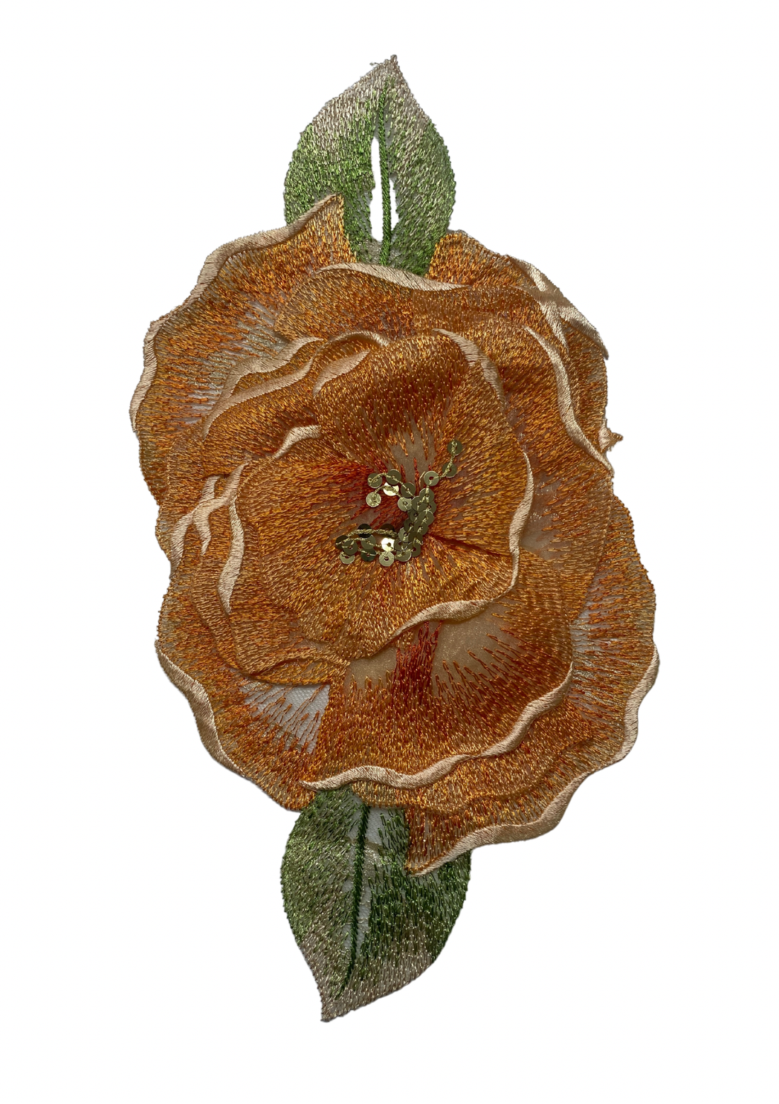 Tangerine Flower Applique