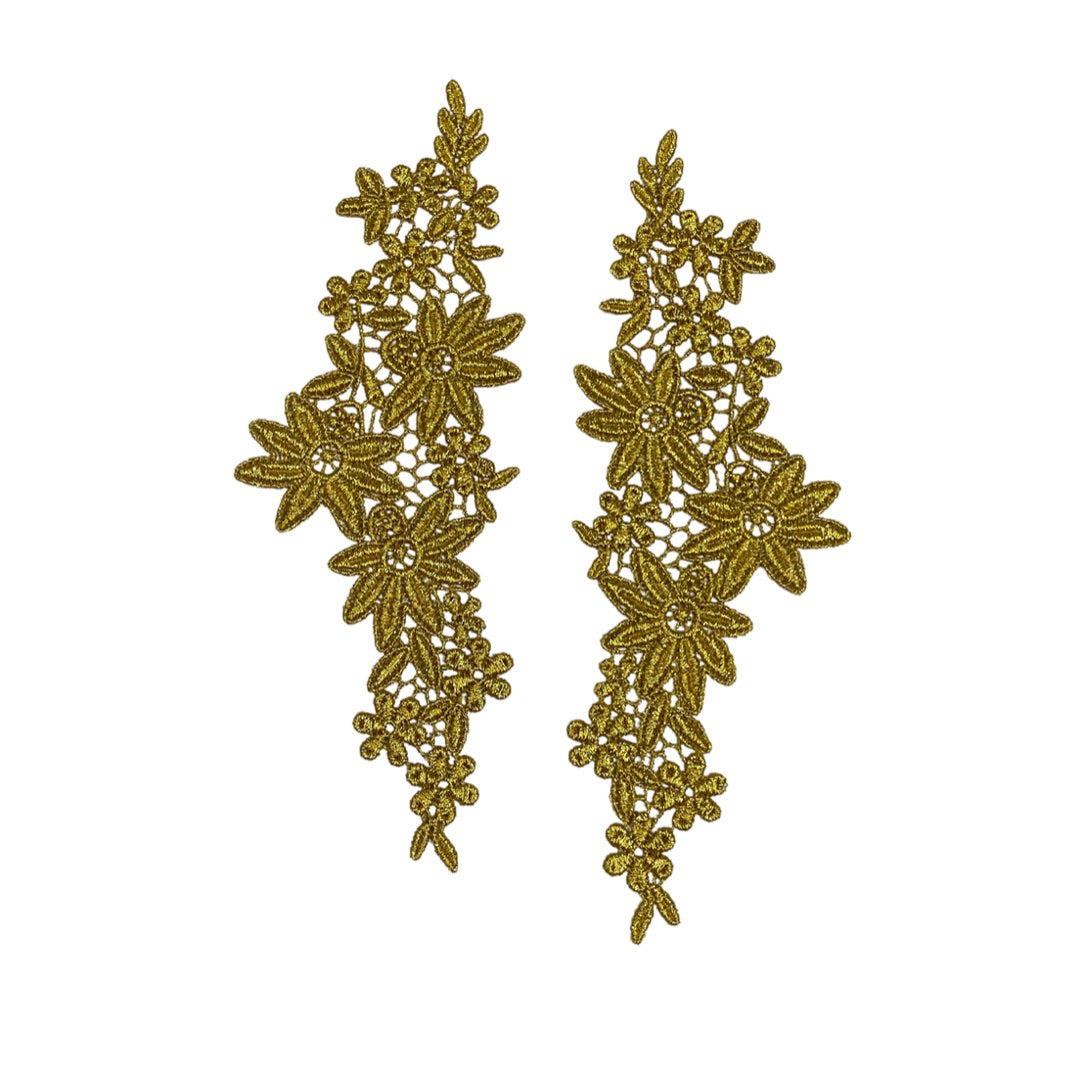 Gold Flower Lace Pair
