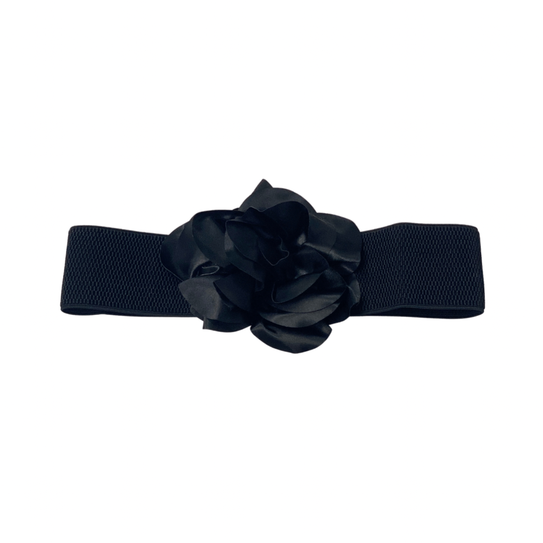 Small Flower Belt - Black