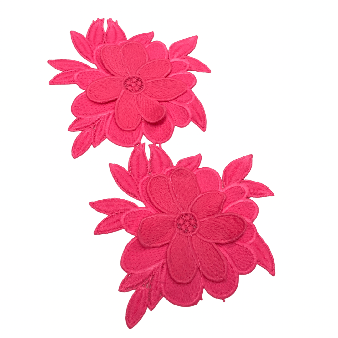 Fluro Pink Lace Pair Motif
