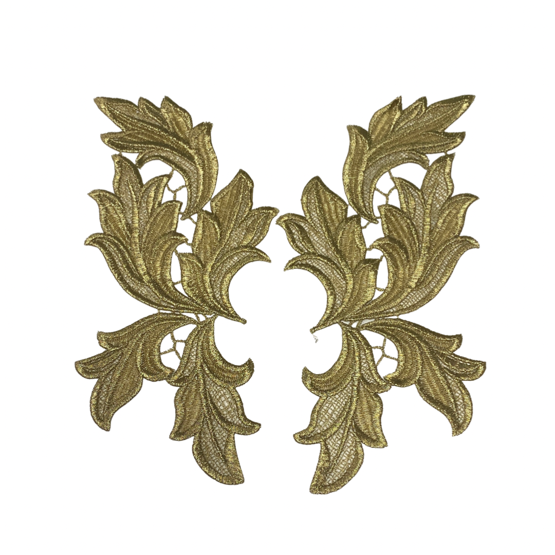 Gold Leaf Pair Motif