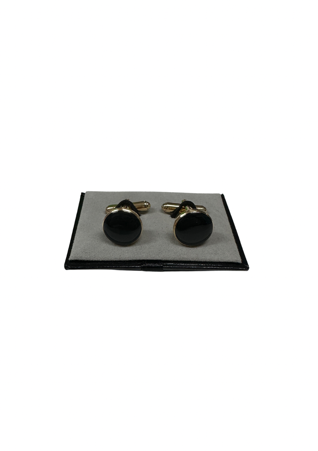 Black Round Cufflinks