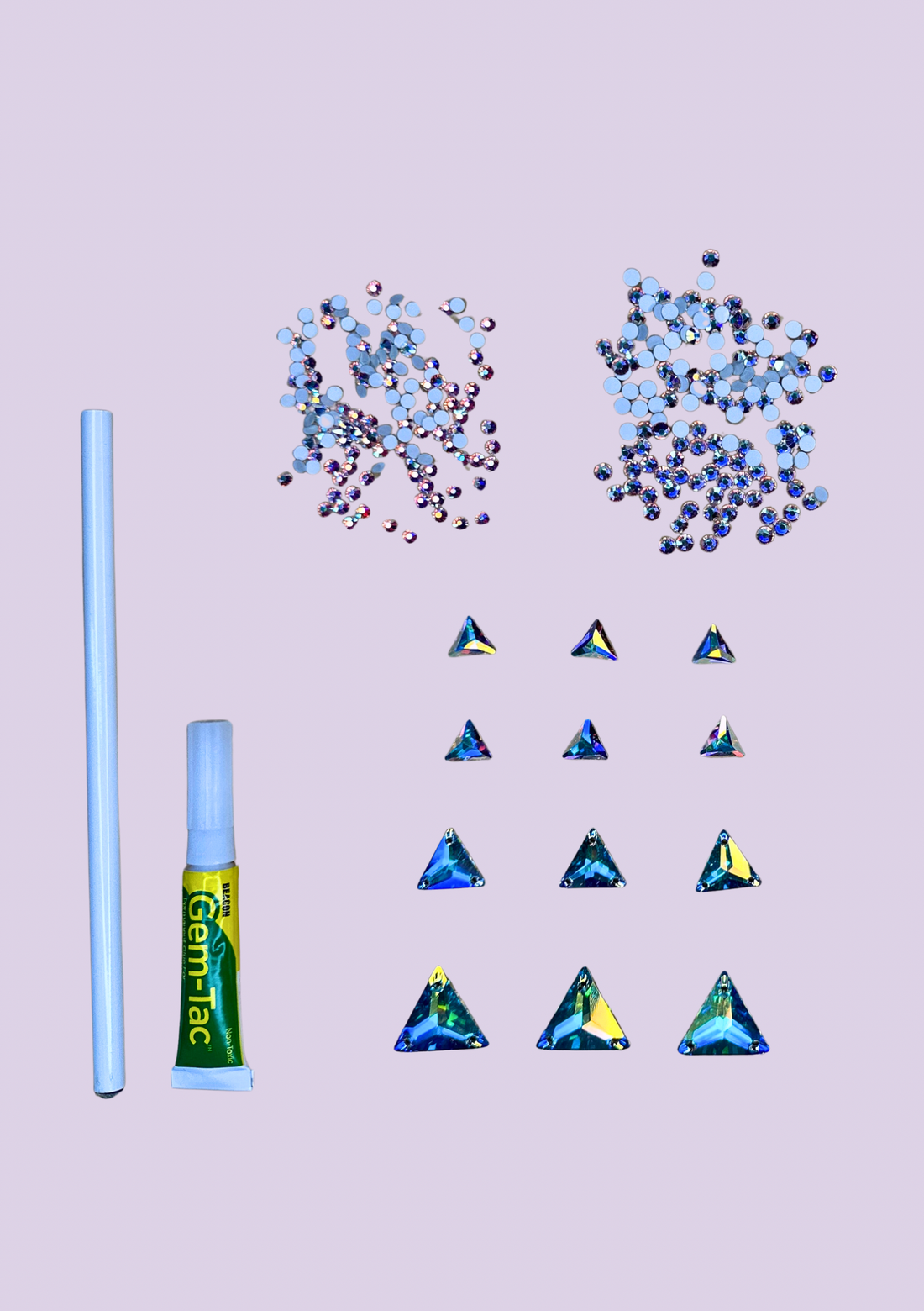 Swarovski & Preciosa Crystal AB Triangle Decorating Pack