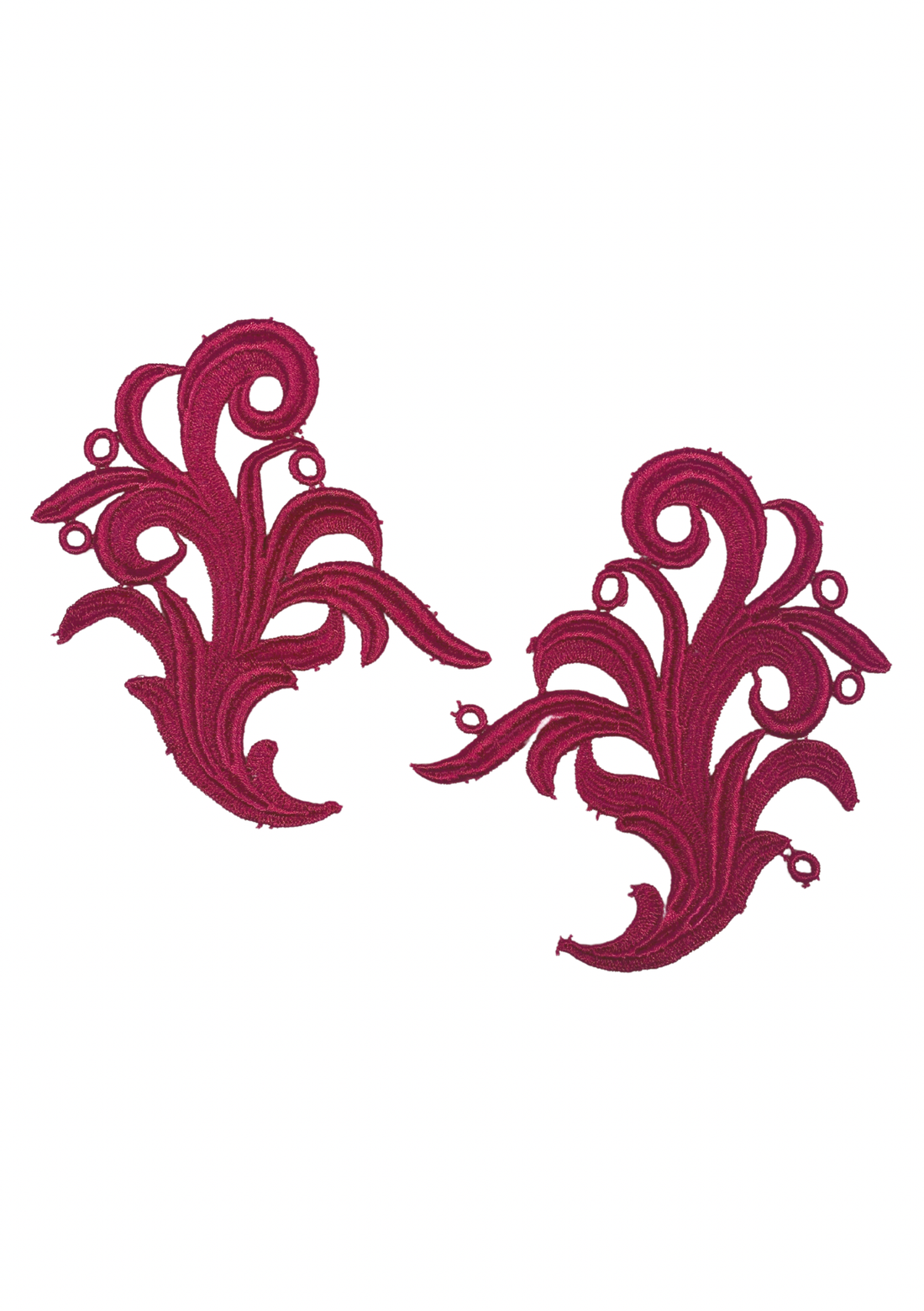 Tamara Motif Pair - Cherry Red
