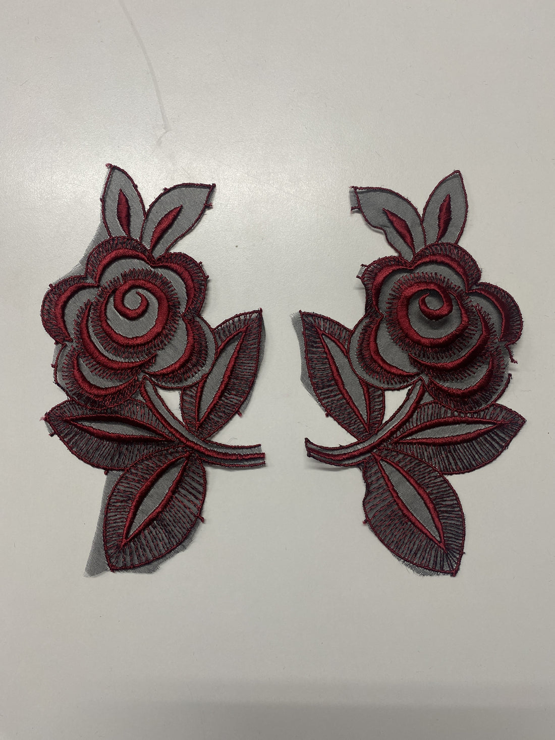Roxy Lace Pair in Deep Red with Black