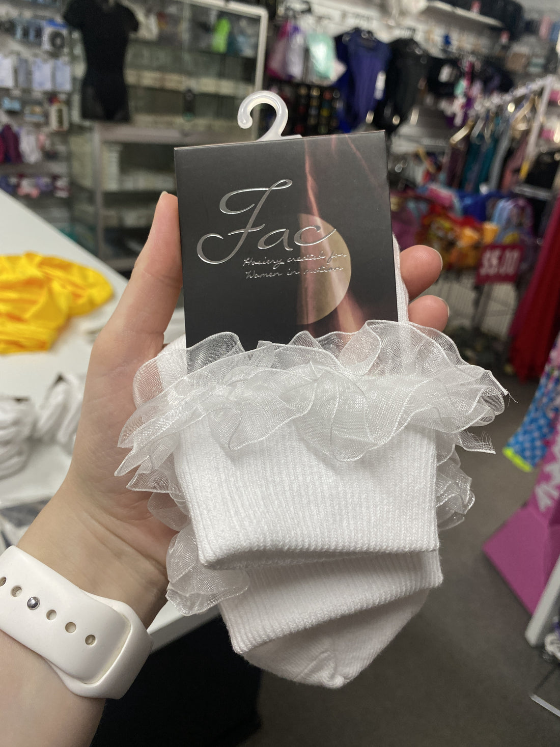 Fashion Accessory Company White Frilly Socks