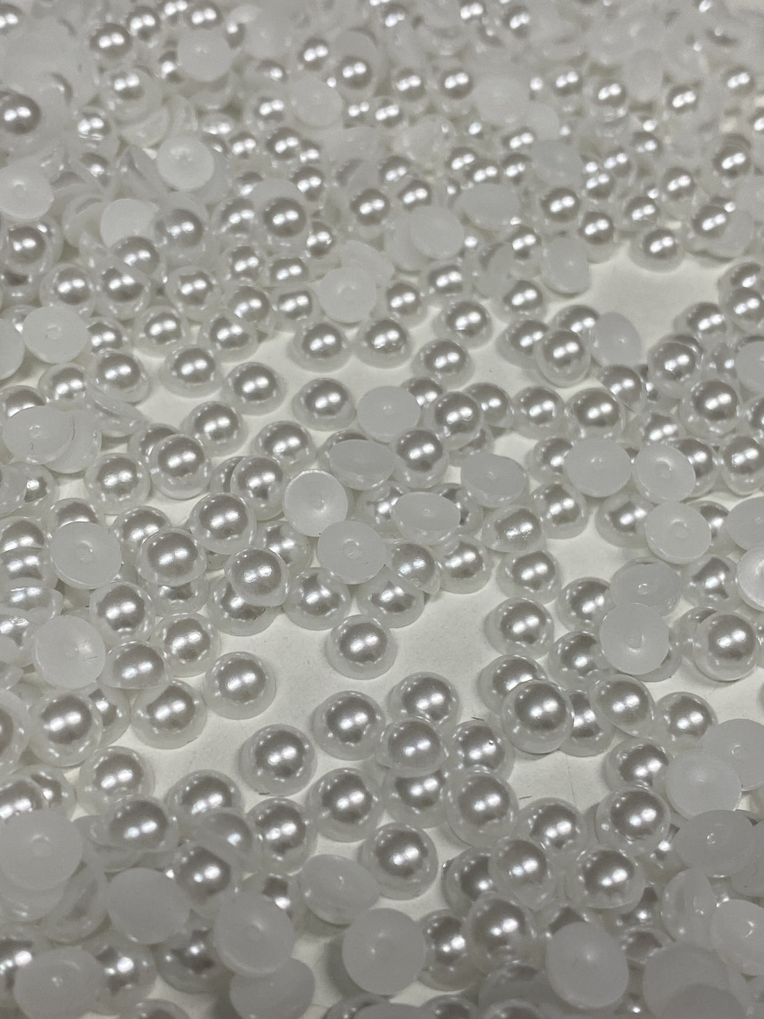 White Flatback Pearls - 144 Pces