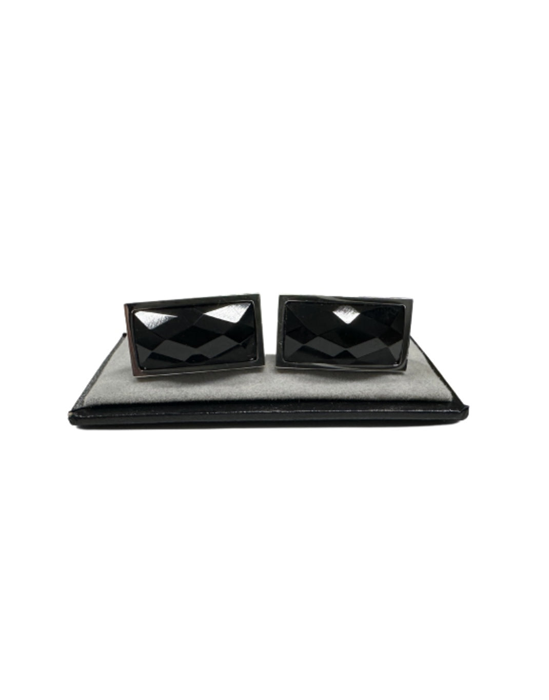 June Designs Black Diamond Rectangle Cufflinks