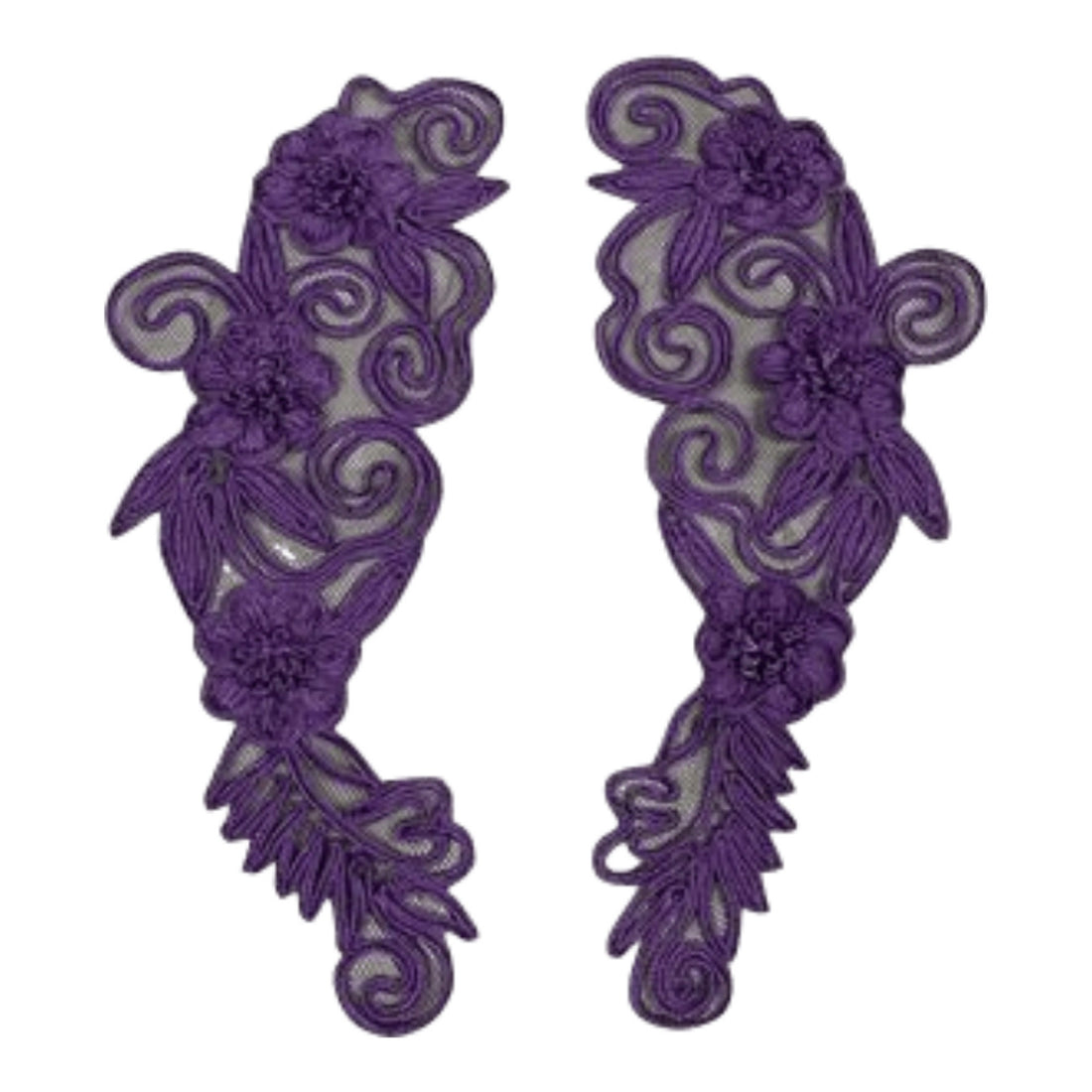 Purple Floral Applique