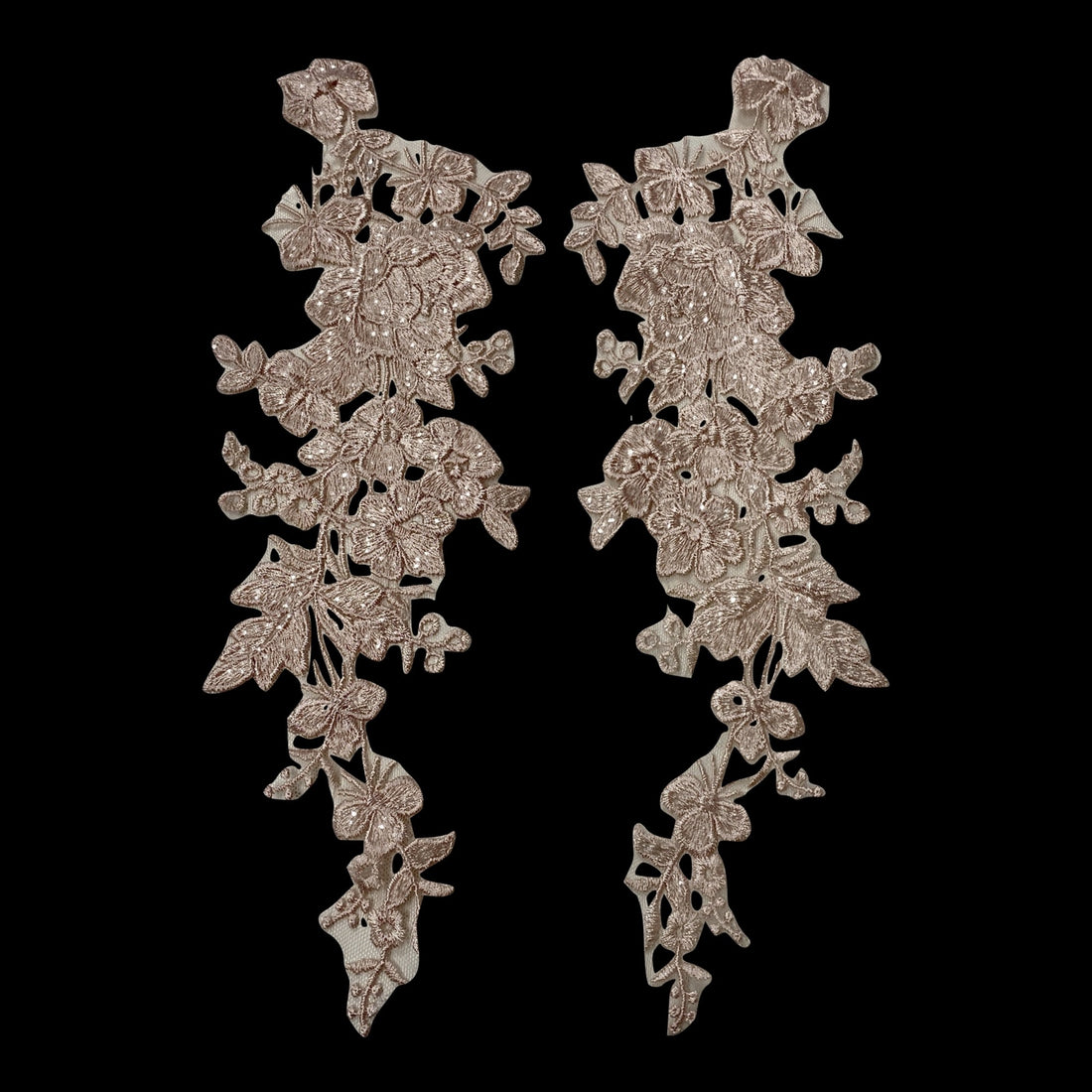 Baby Pink Sequinned Lace Pair