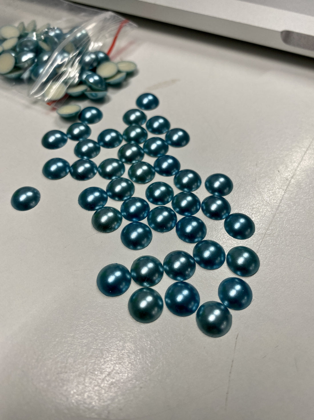 Jade Green Flatback Pearls 8mm
