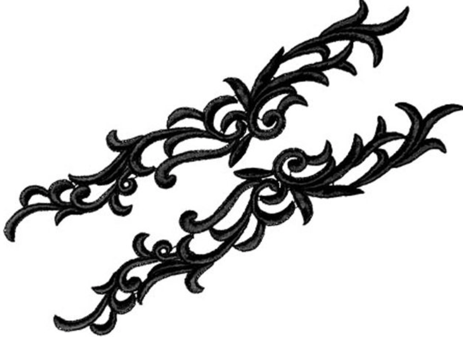 Chrisanne Clover Black Petunia Motif