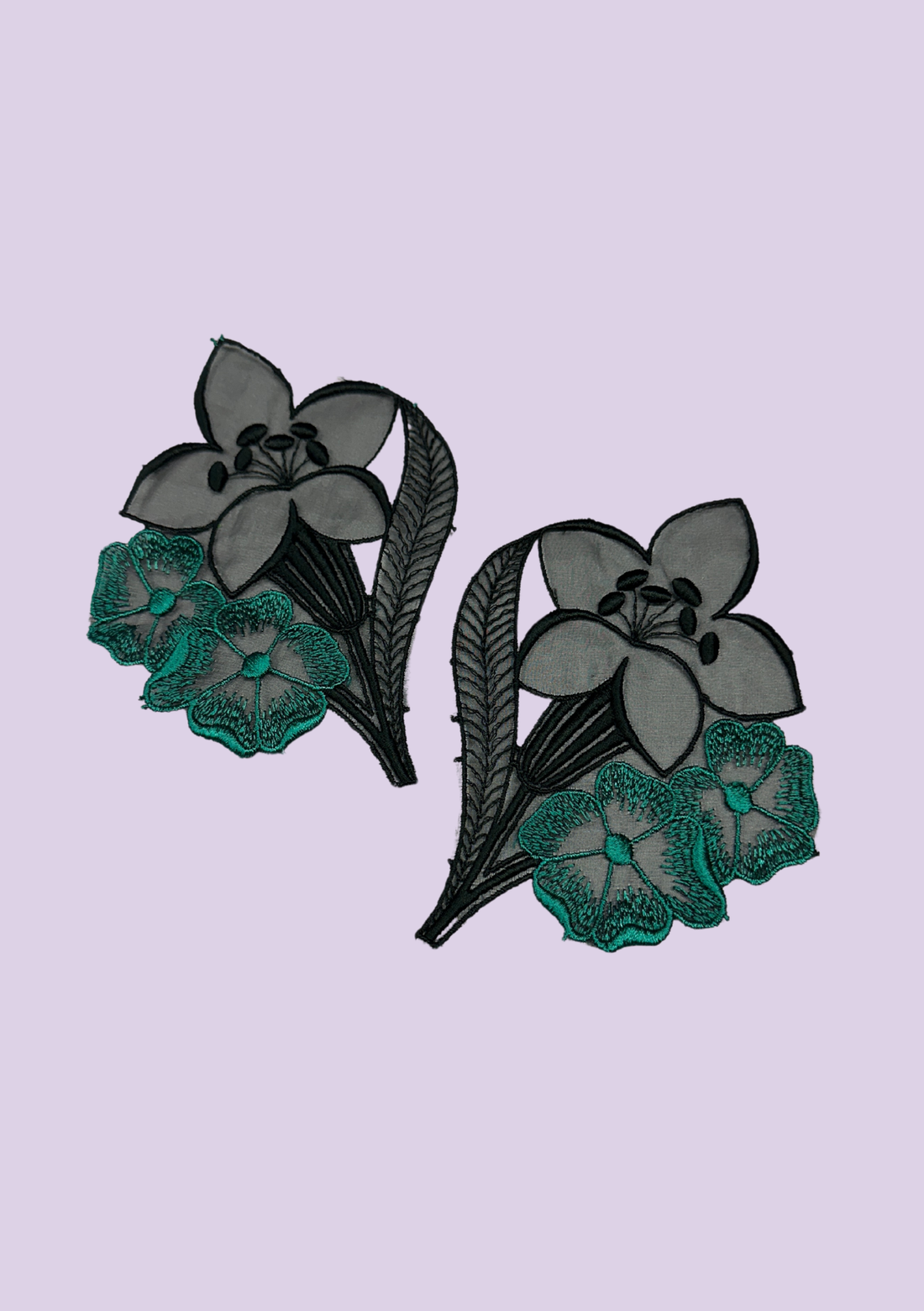 Arabella Lace Pair - Black & Green