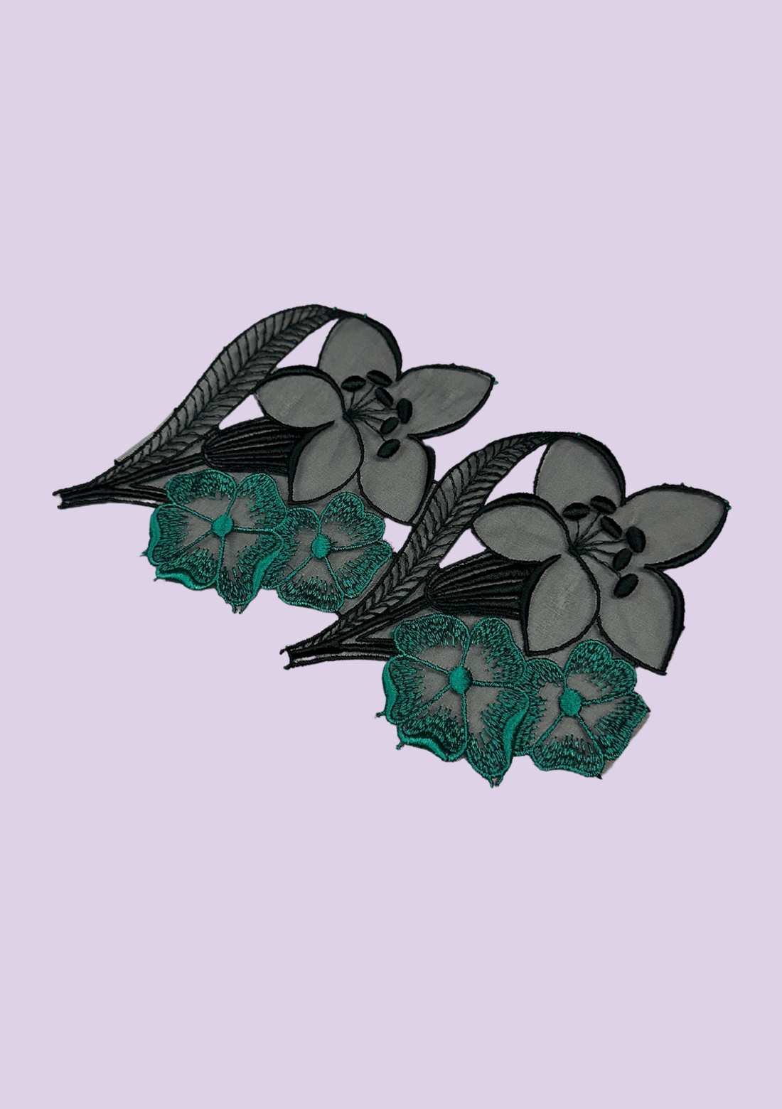 Arabella Lace Set - Black & Green