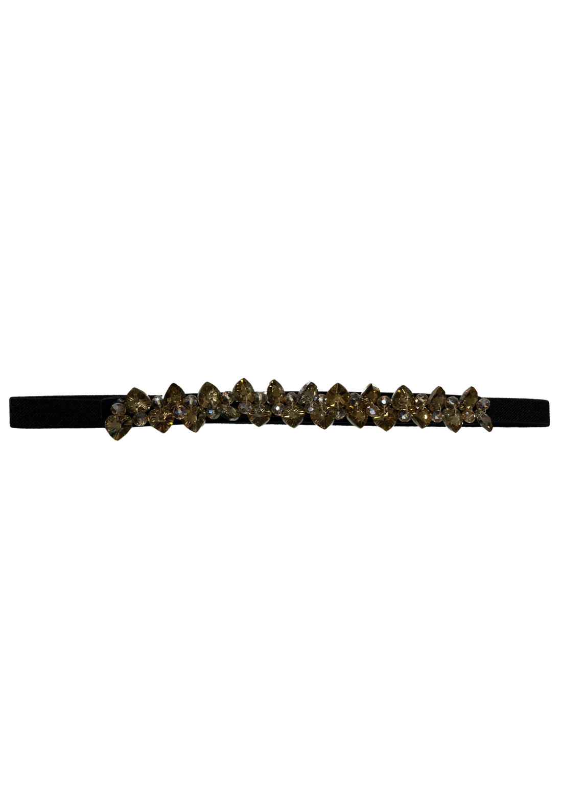 Thin Golden Shadow Crystal Belt