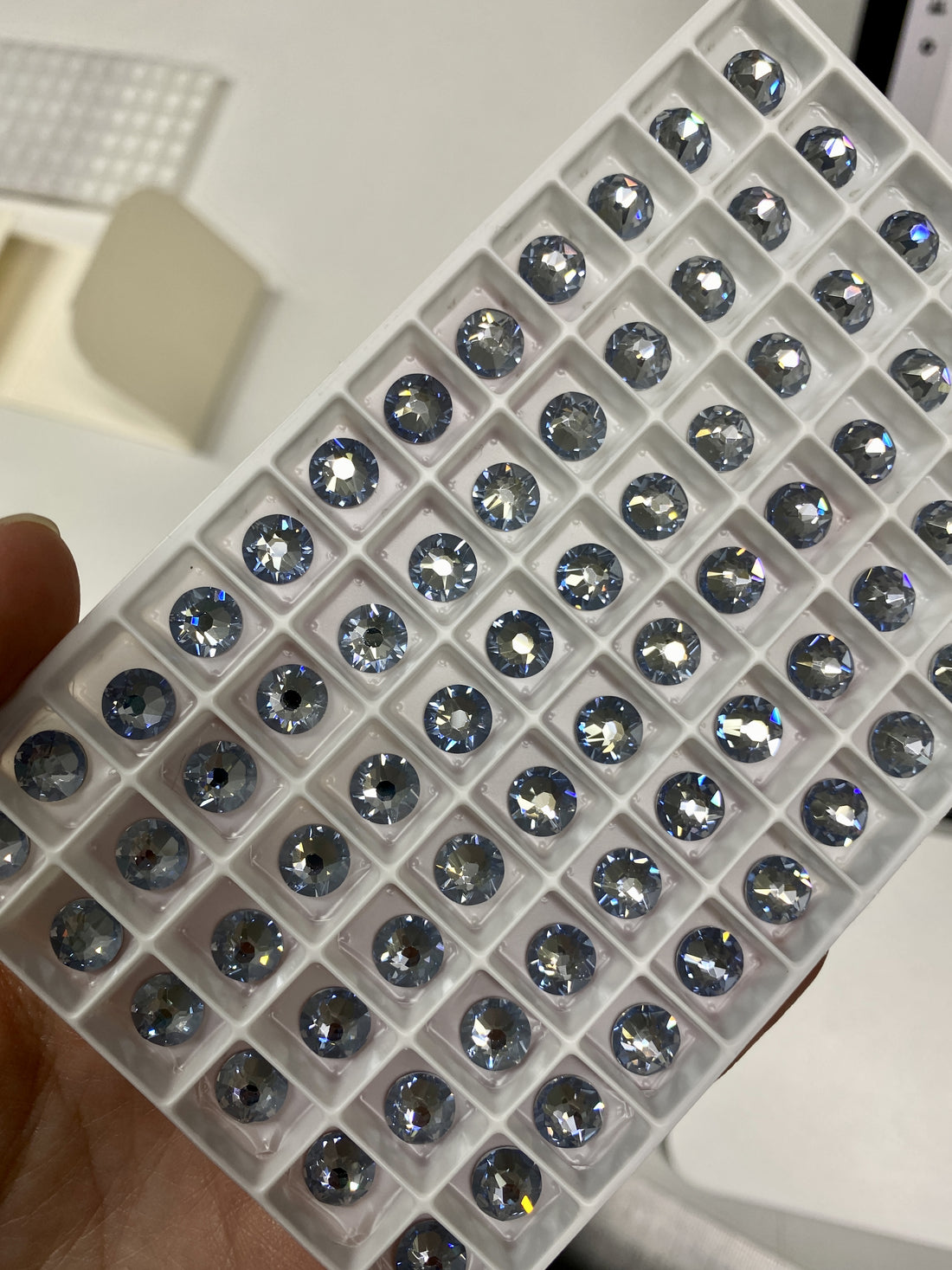 Swarovski Crystal Xirius Rose Crystal Blue Shade SS34
