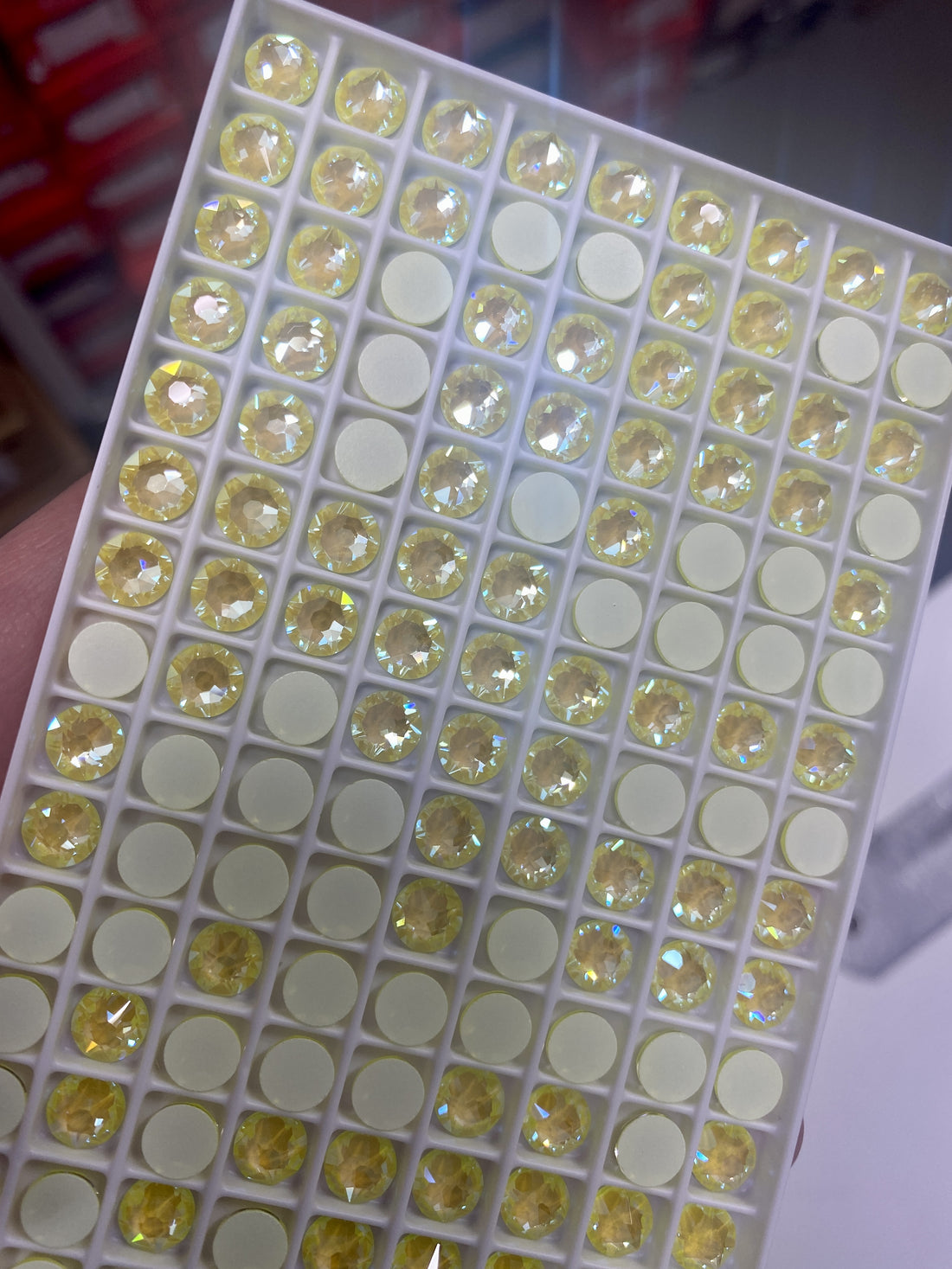 Swarovski Crystal Xirius Rose Crystal Electric Yellow Delite SS30