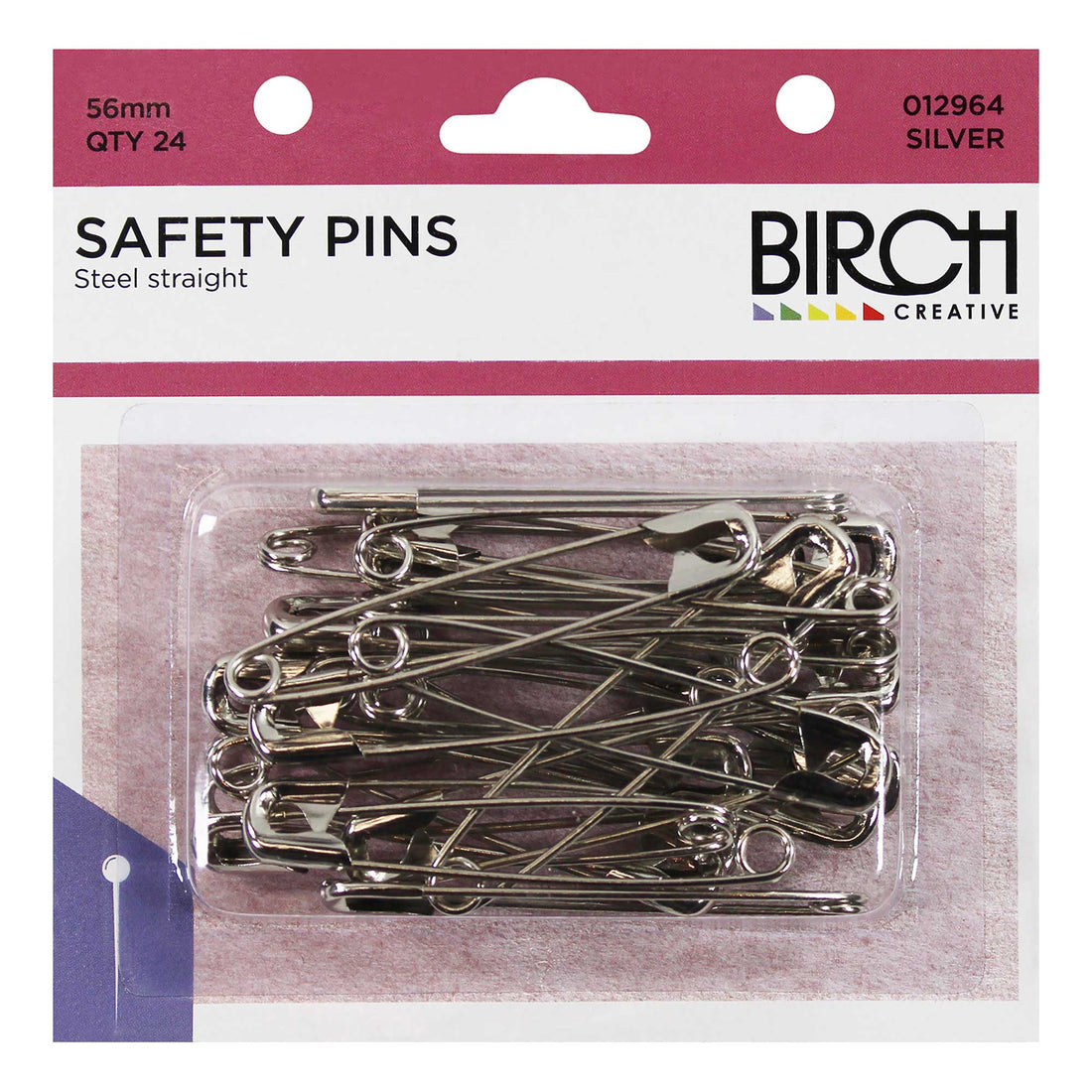 Birch Creative Safety Pins 56mm (QTY 24)