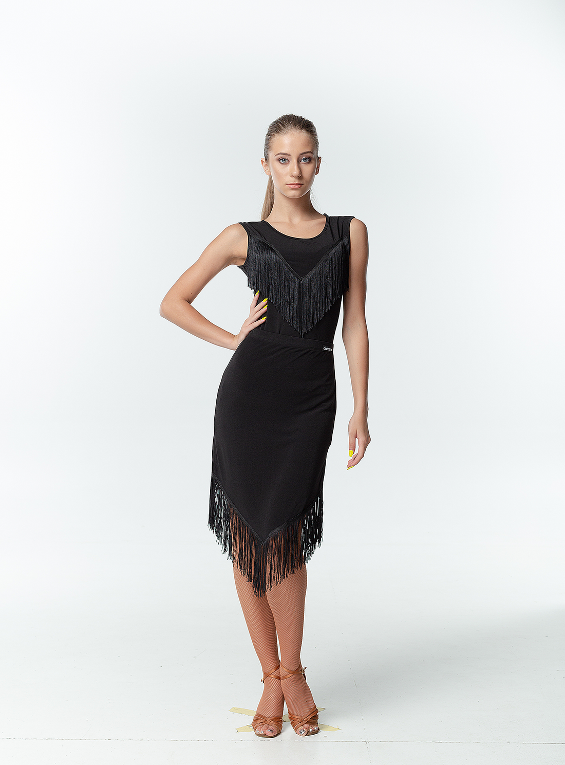DANCEME UL259-14 Fringe Latin Skirt