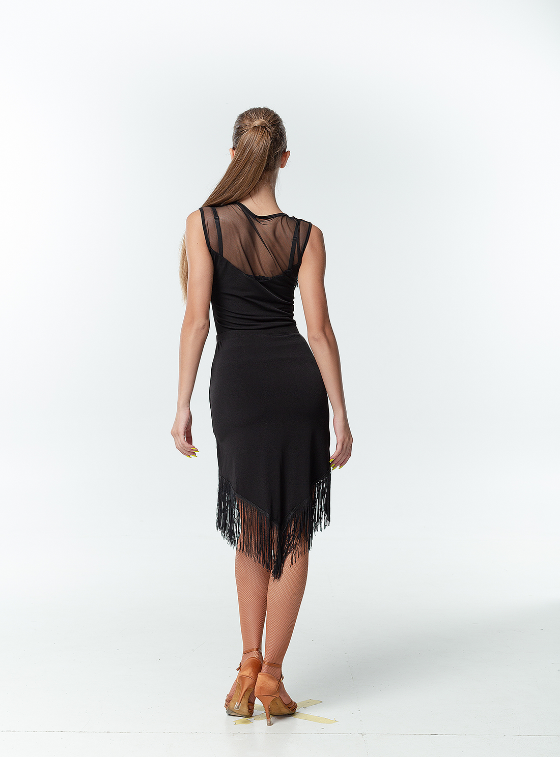 DANCEME UL259-14 Fringe Latin Skirt