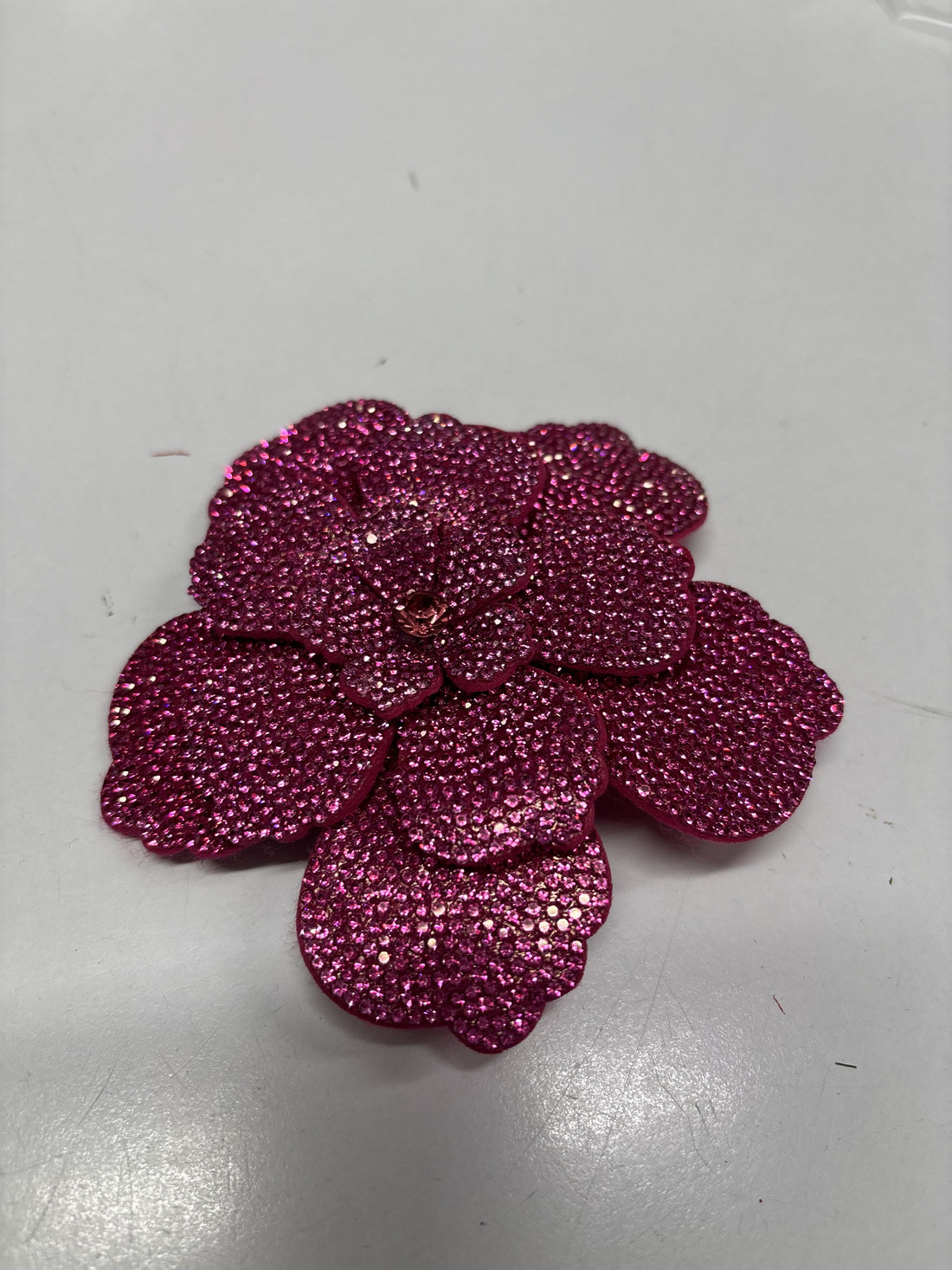 Mae Diamanté Flower in Pink with Clip