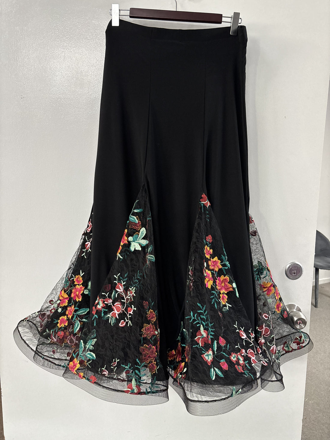 Panelled Ballroom Skirt with Multi Floral Godets
