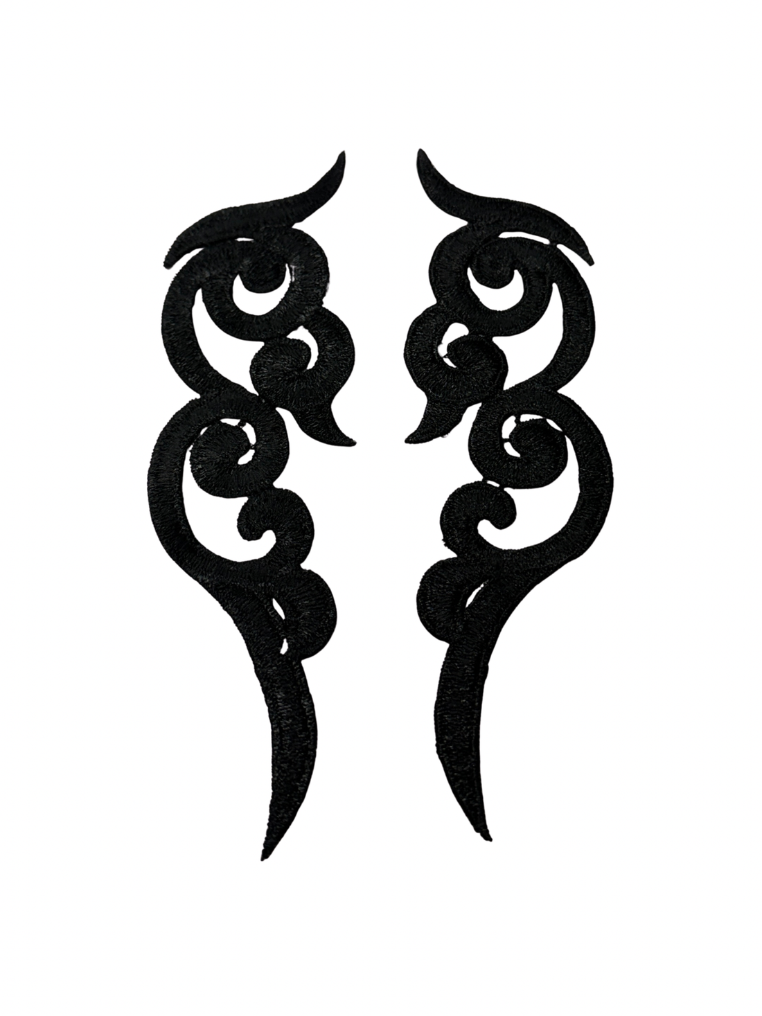 Black Swirl Motif Pair