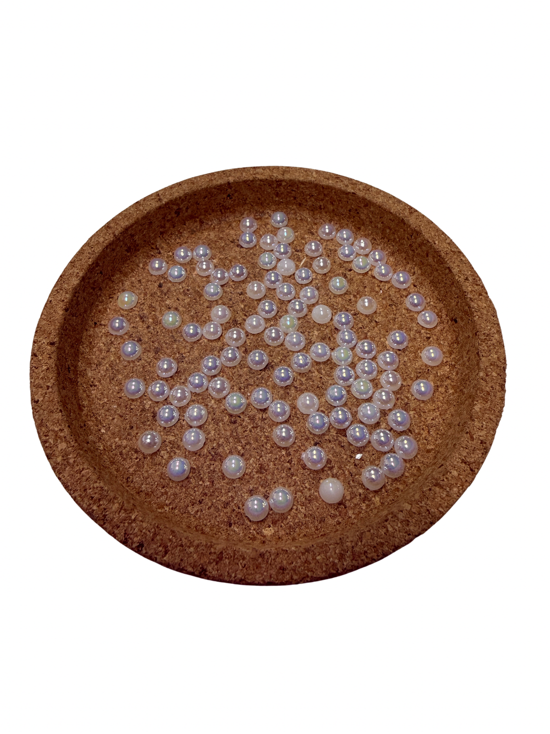 Iridescent Flatback Pearl 5mm 100 Pces - White