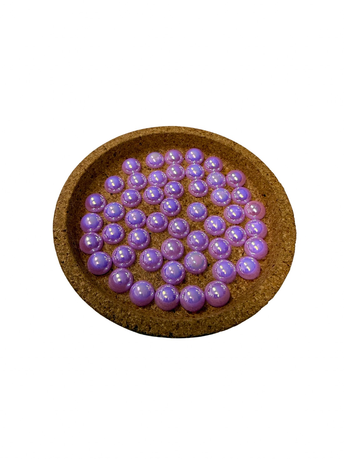 Iridescent Flatback Pearl 10mm 50 Pces - Lilac
