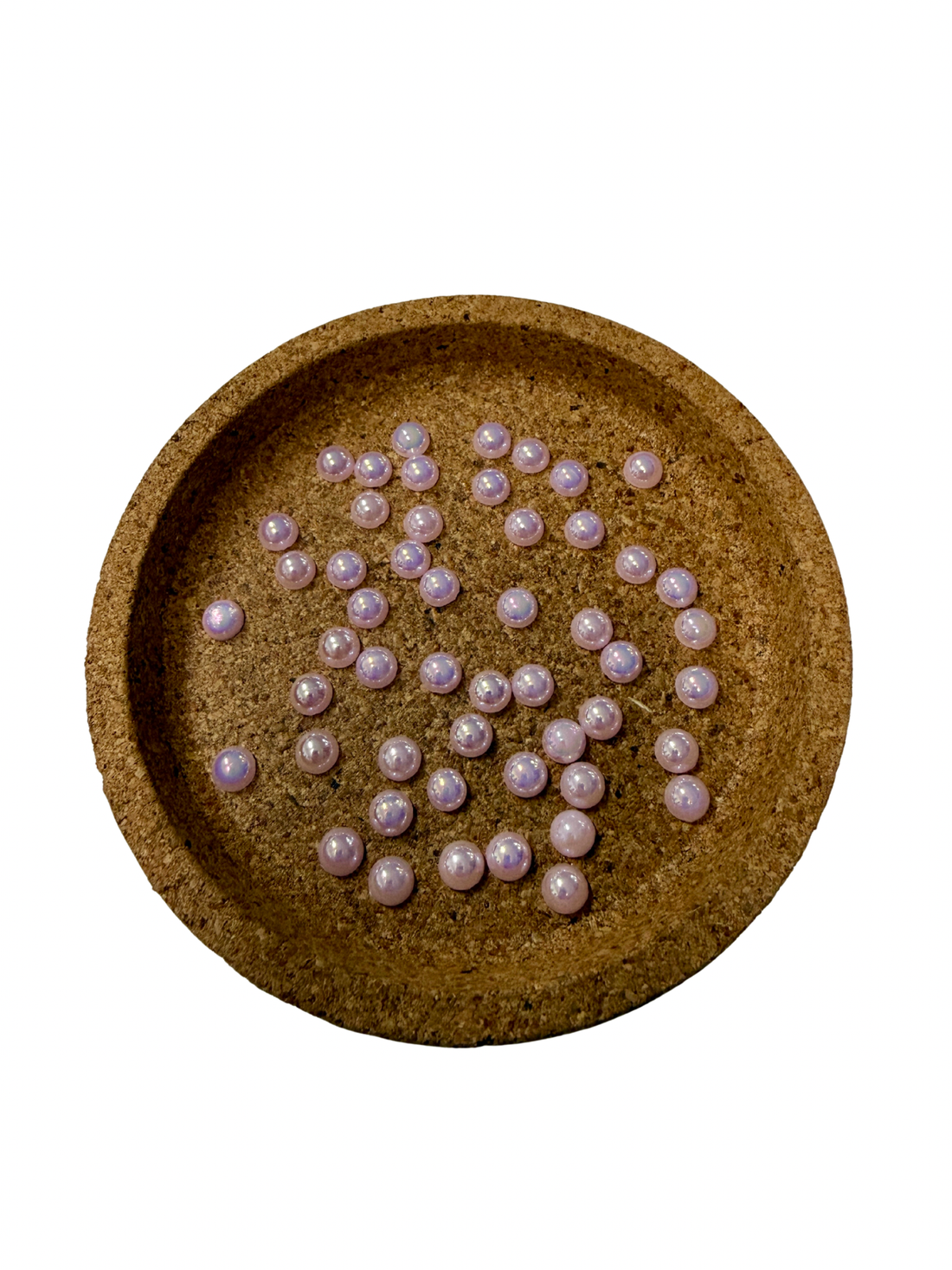 Iridescent Flatback Pearl 6mm 50 Pces - Baby Pink