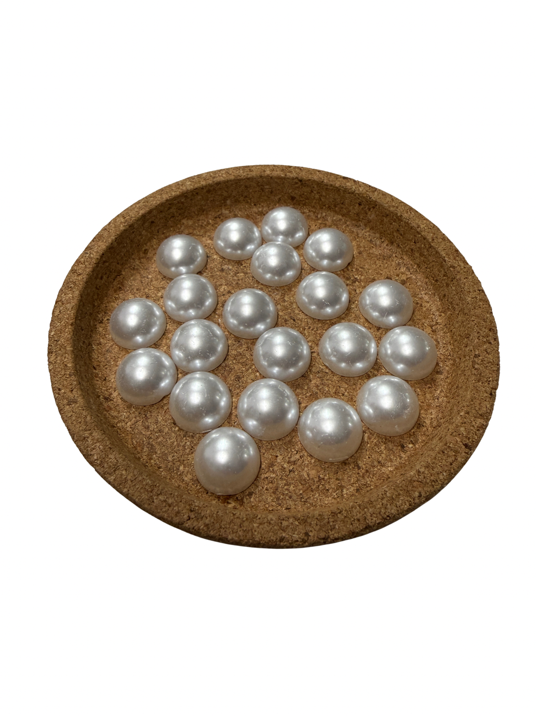 White Flatback Pearl 14mm - 20 Pces